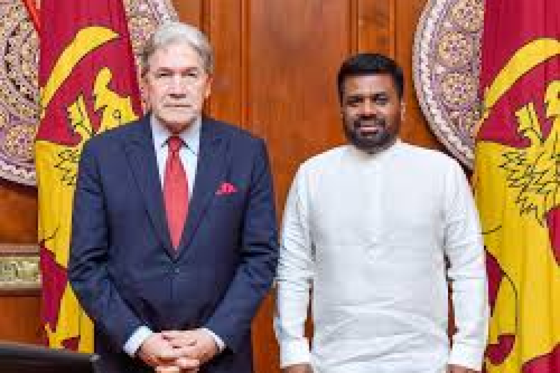 නවසීලන්ත නියෝජ්‍ය අගමැති ජනපති හමුවෙයි