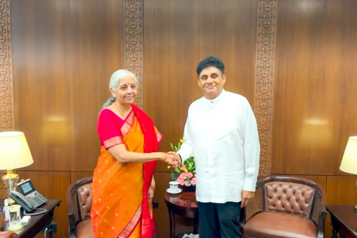 විපක්ෂ නායක සජිත් ප්‍රේමදාස නවදිල්ලියේ දී ඉන්දීය මුදල් අමාත්‍ය නිර්මලා සීතාරාමන් හමුවෙයි